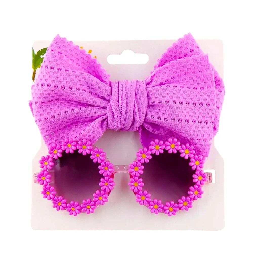Kids headband and flower glasses set 1pcs